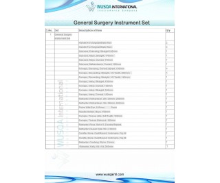 General Surgery Instrument Set